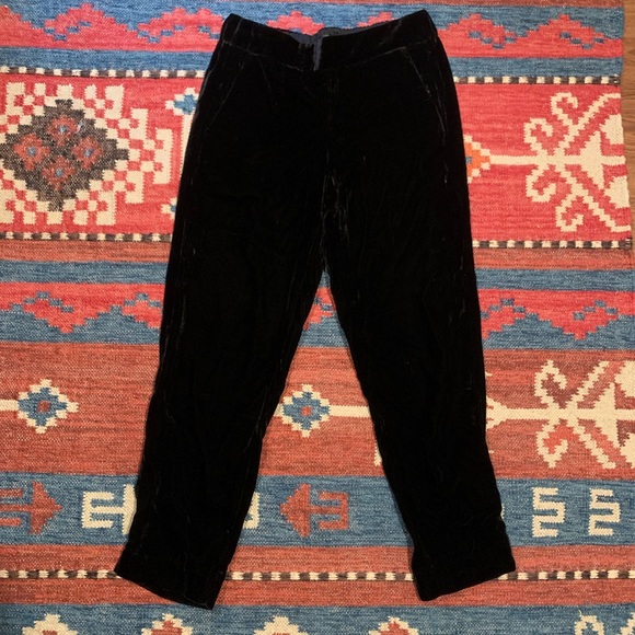 J.Crew Black Velvet Easy Pant 6T NWOT - Picture 2 of 5